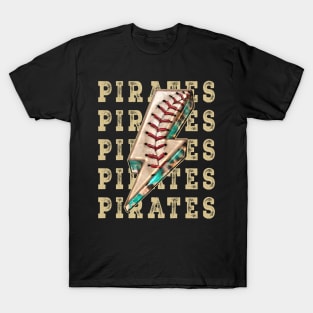 Aesthetic Design Pirates Gifts Vintage Styles Baseball T-Shirt